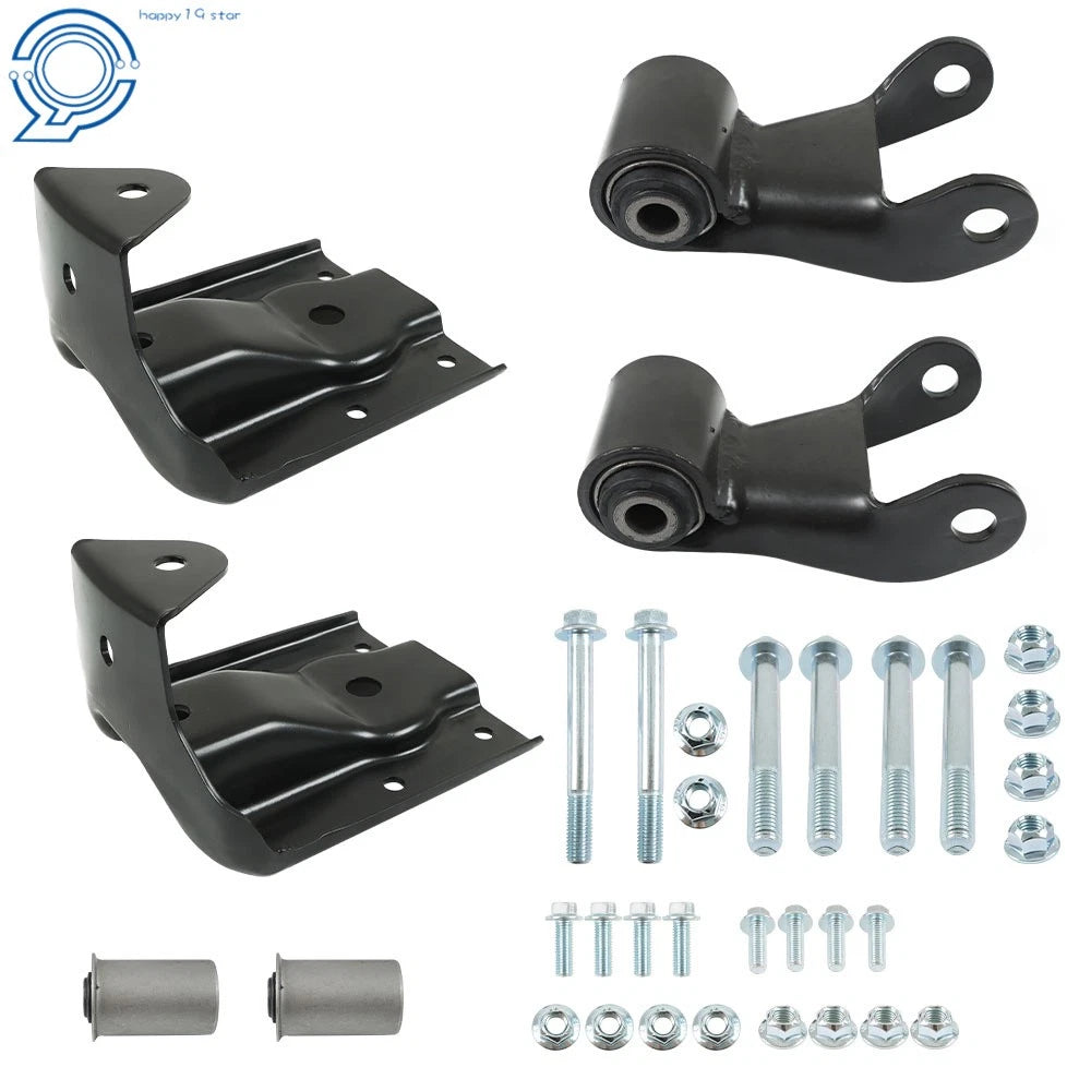 Rearward Leaf Spring Shackle & Bracket Hanger Set for Chevy GMC Pickup 