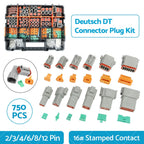 750PCS Deutsch DT Connector Kit 2-12 Pin for Various Applications