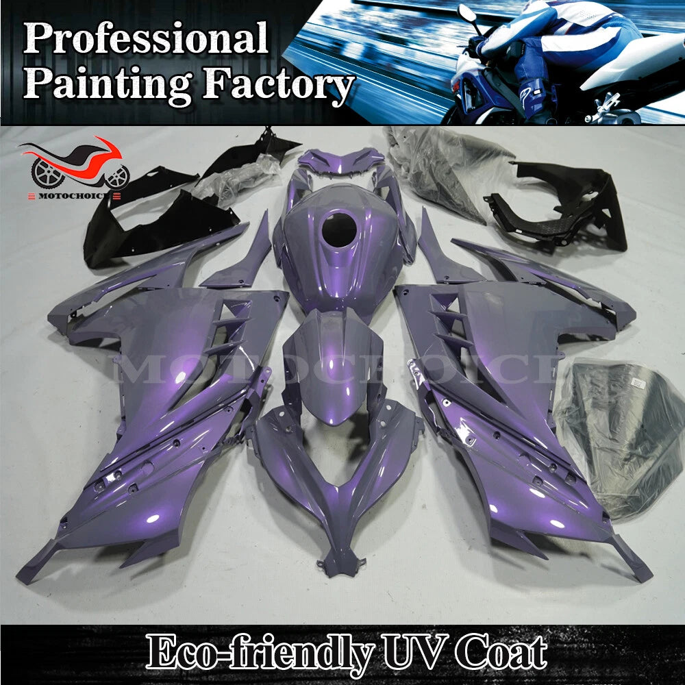 Fairing Kit + Tank for Kawasaki Ninja 300 (2013–2017) - Chameleon Gray Dazz Pearl Purple