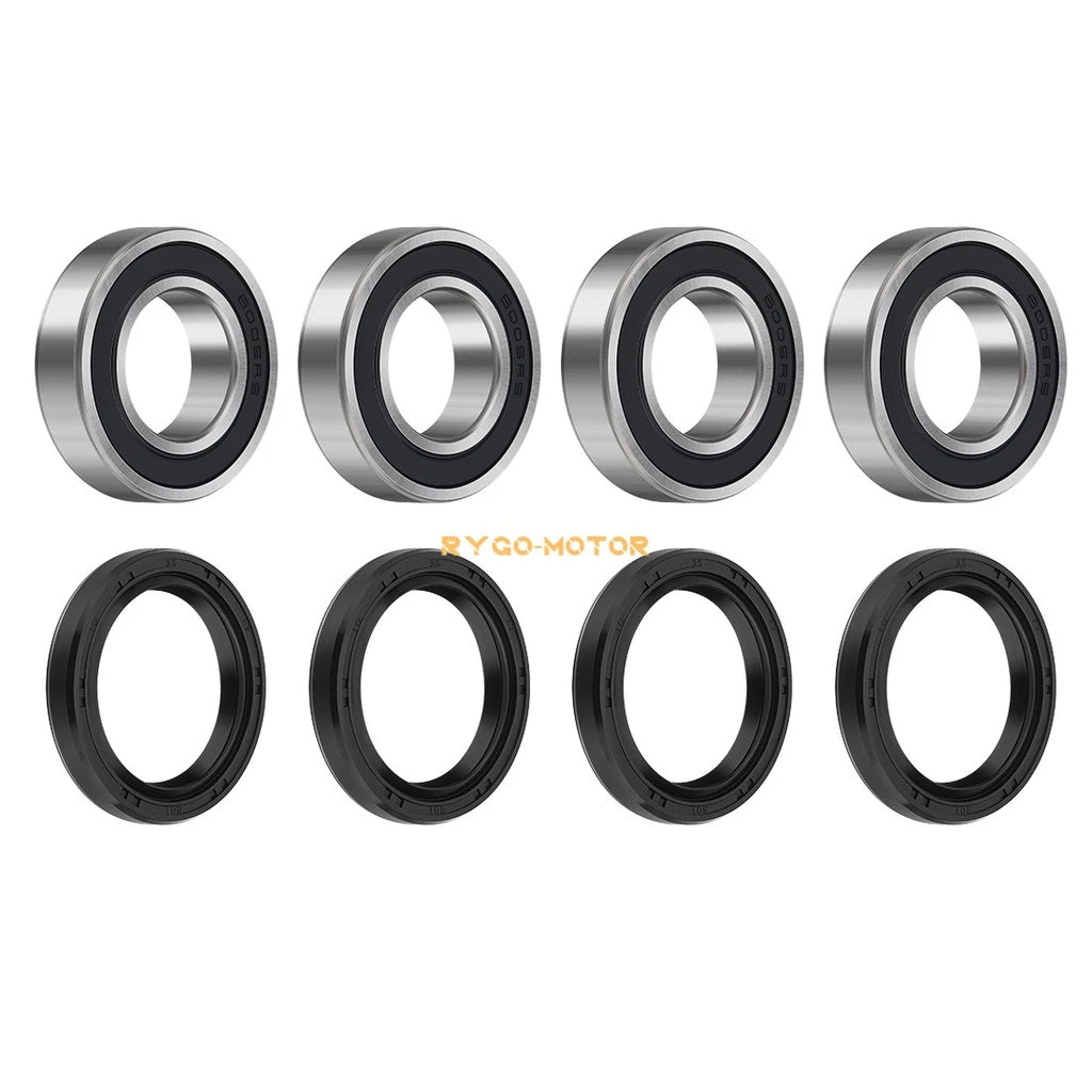 Set of 2 Front Wheel Bearings Seal for Kawasaki Mule 3000–4010