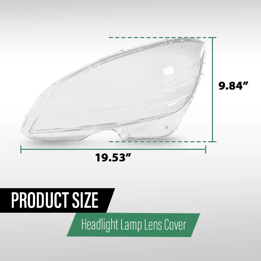Pair Headlight Lens Covers for Mercedes Benz C-Class (2008–2011)