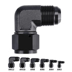 2x 6/8/10/12AN Female to Male Bulkhead Flare Adapter Swivel Hose Fitting 90°