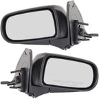 Set of 2 Manual Remote Mirrors for Mazda Protege (1999–2003) Textured Black
