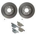 Hella Rear Rotor & Akebono EURO Ceramic Disc Brake Pads Kit for BMW E60 (2006–2010)