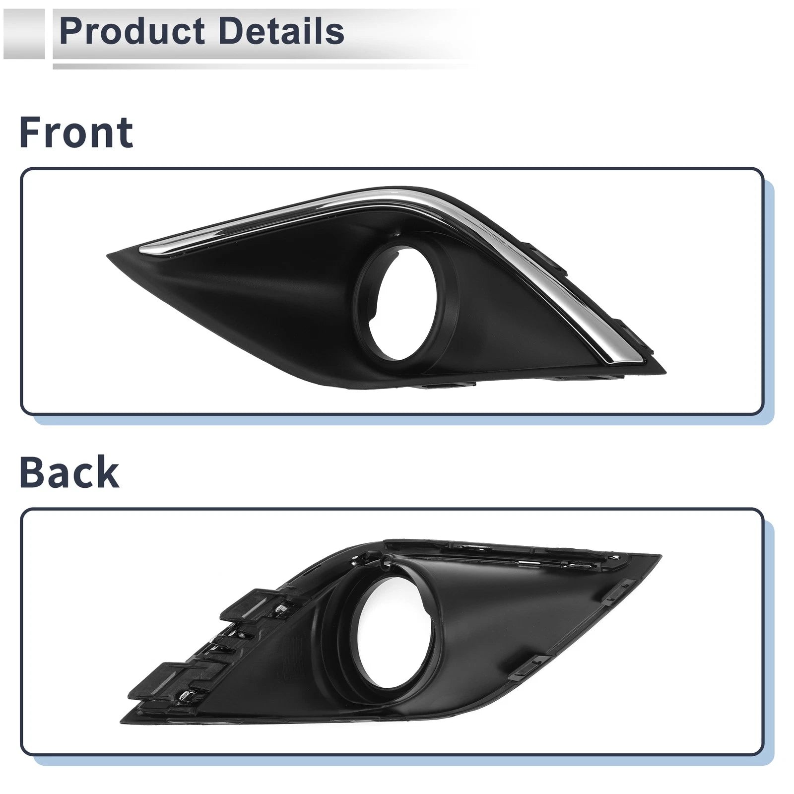 1 Pc Fog Light Grill for Mitsubishi Outlander (2016–2019)