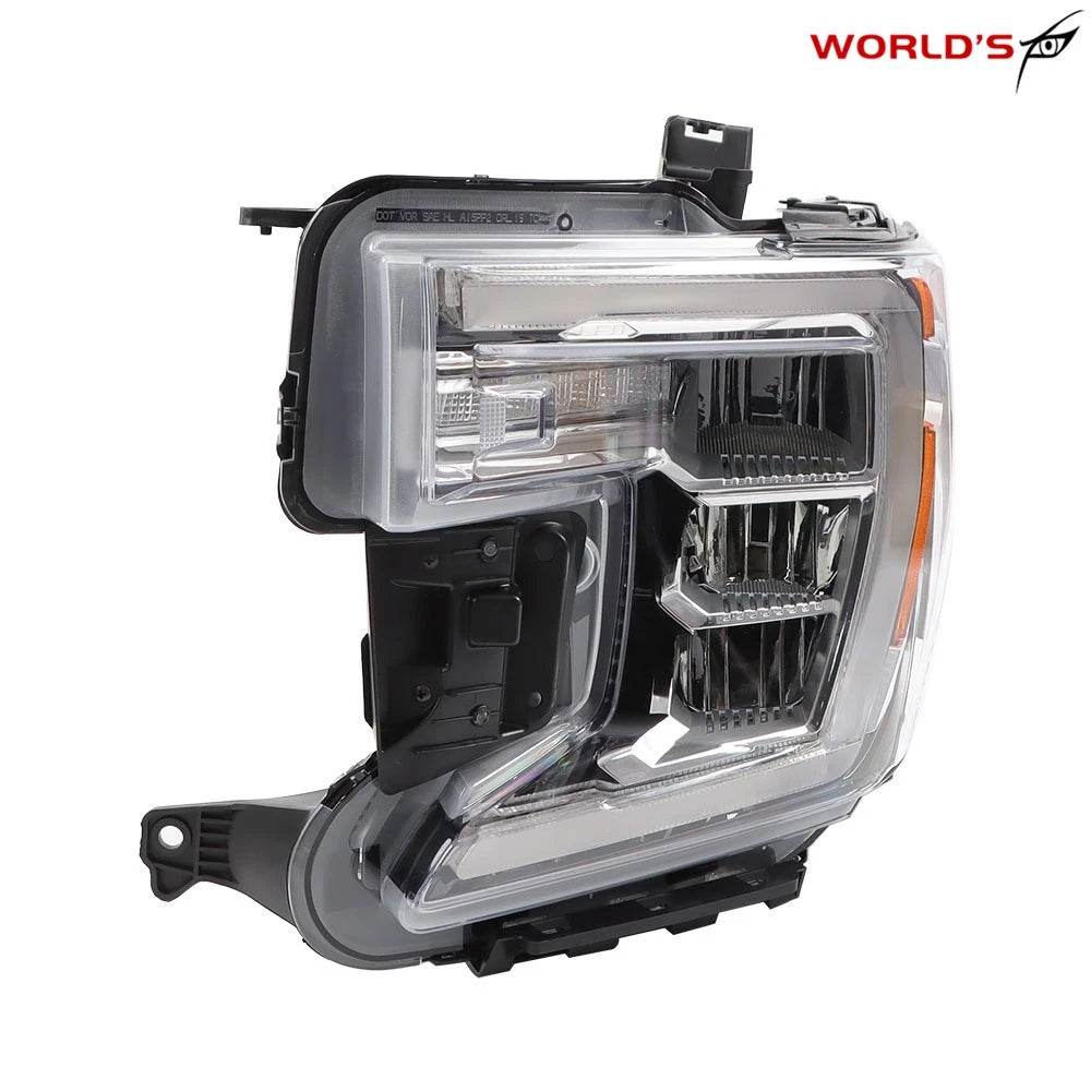 Set of 2 Chrome LED Headlights for GMC Sierra 1500 (2019–2021)