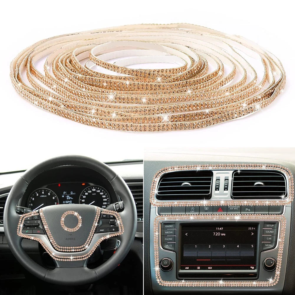 Rhinestone Sticker Tape Trim for Car Interior (Universal Fit)