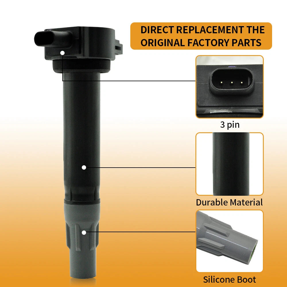 6X Ignition Coil + Iridium Spark Plugs for Dodge Chrysler 3.5L 4.0L (2000–2010)