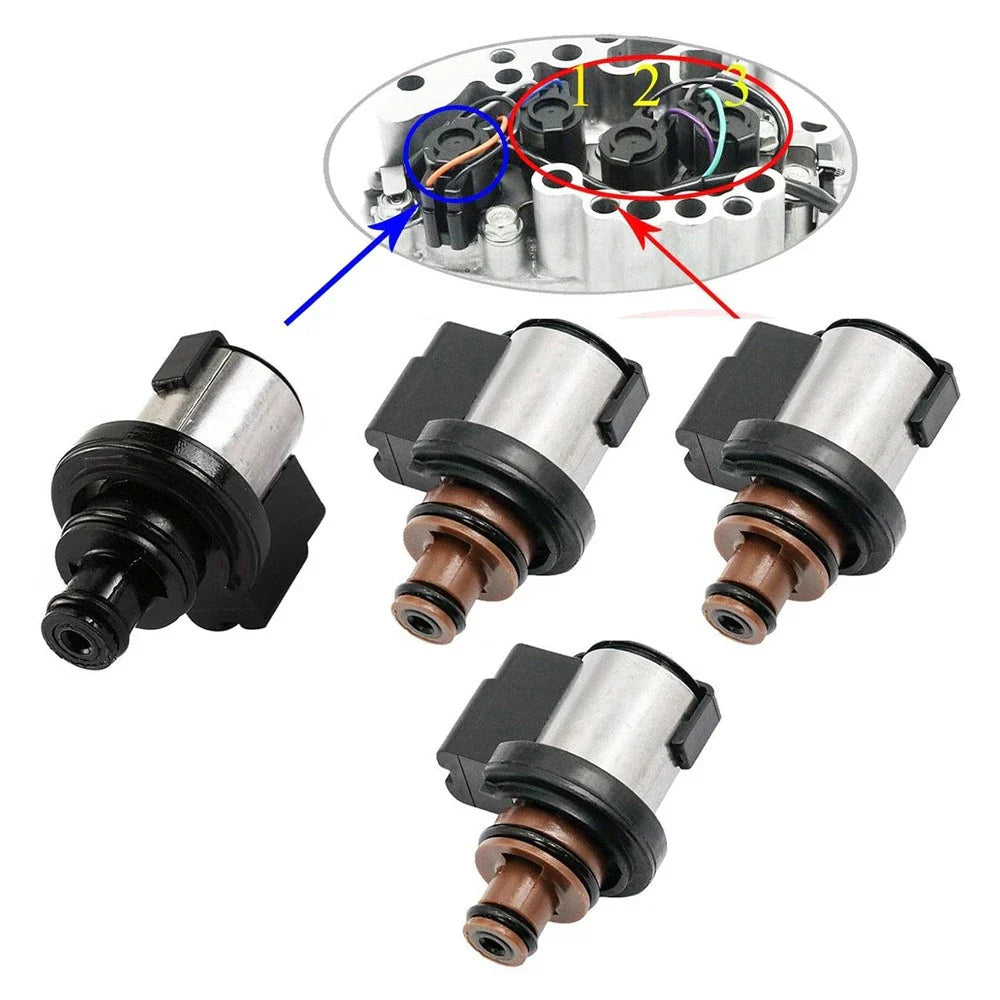 4 Pcs Torque Converter AWD Control & Lock-Up Solenoid for Subaru Forester, Impreza (2001-2023)