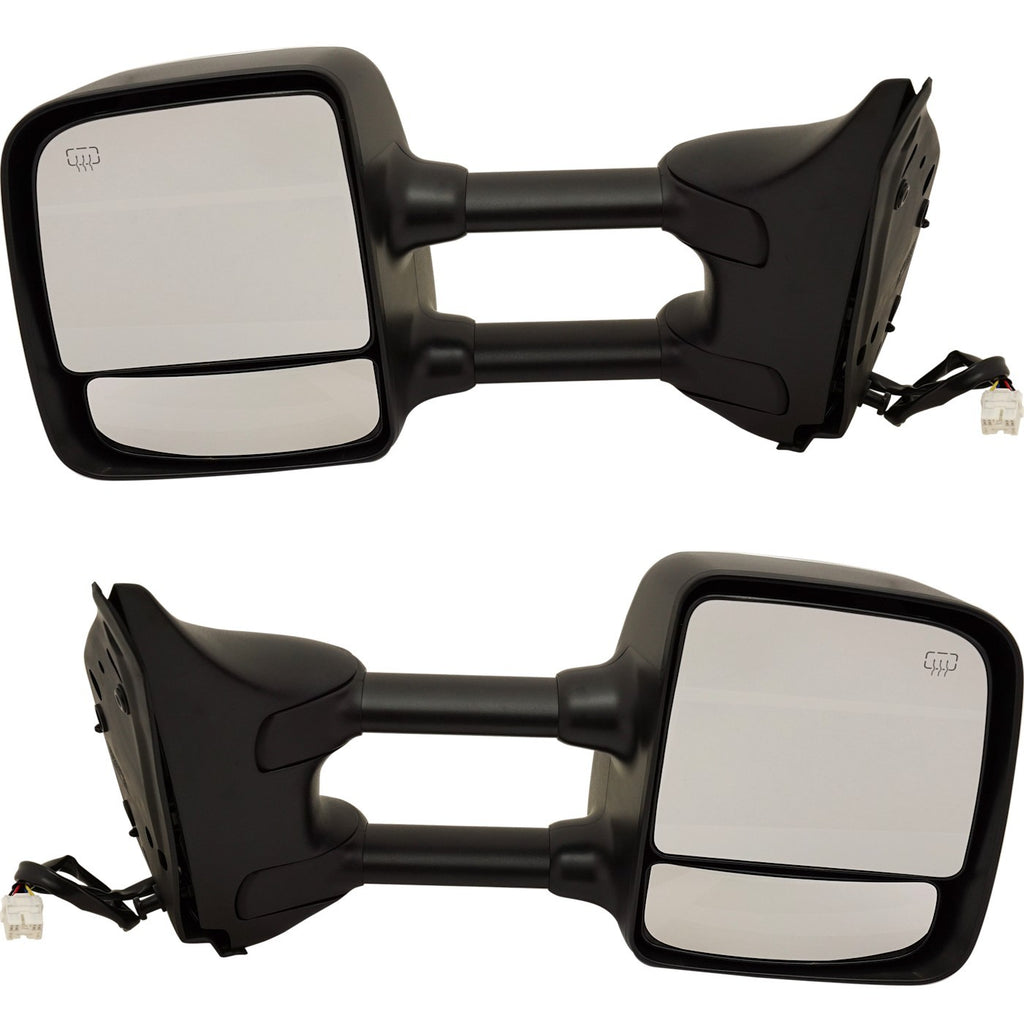 Set of 2 Power Mirrors for Nissan Titan (2004–2005) Heated Chrome Towing