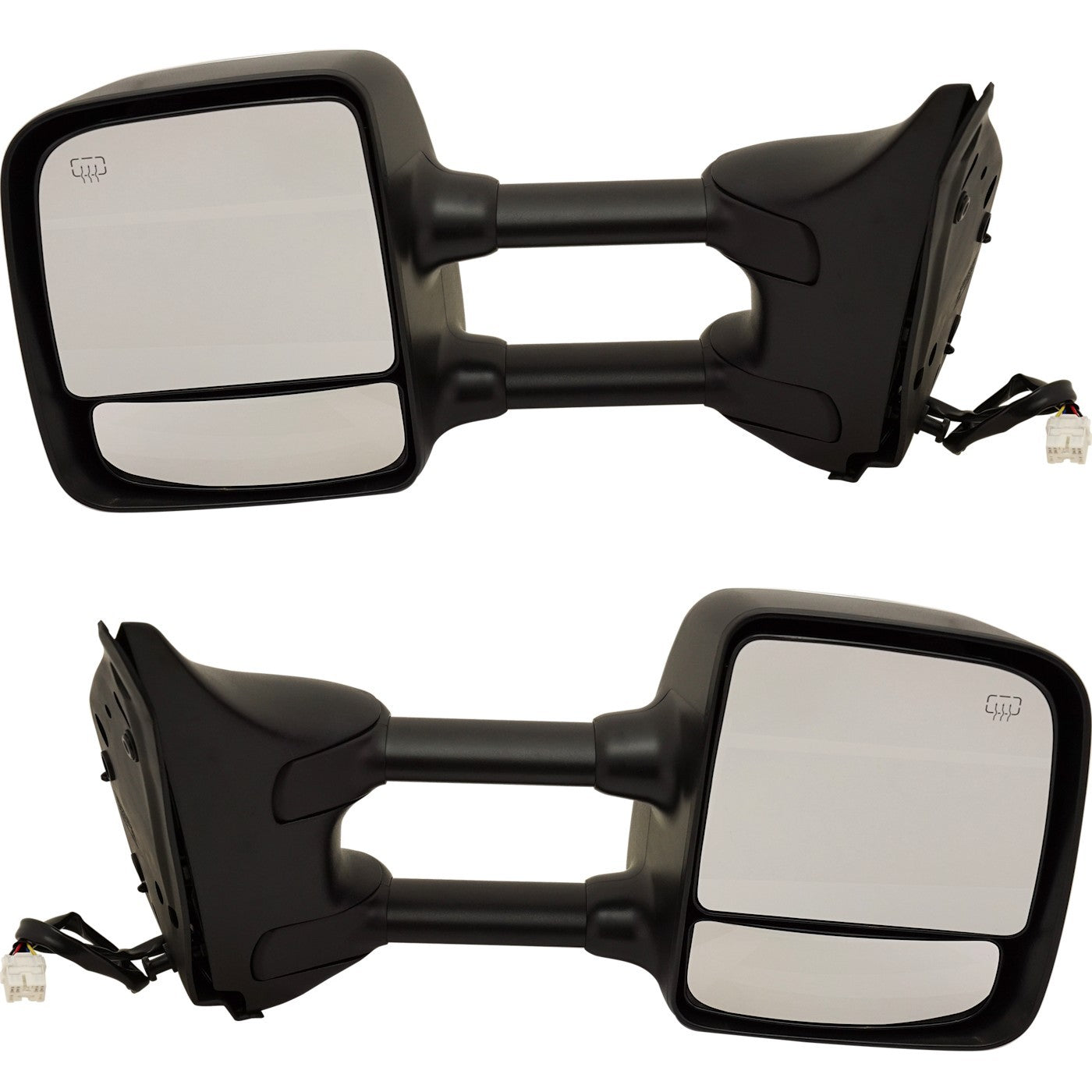 Set of 2 Power Mirrors for Nissan Titan (2004–2005) Heated Chrome Towing