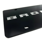 Premium Acrylic Black License Plate with Mirror Logo for Ford Bronco (2021–2024)