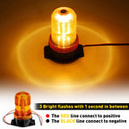 30LED Amber Rotating Strobe Light for Emergency Warning (12V-24V)