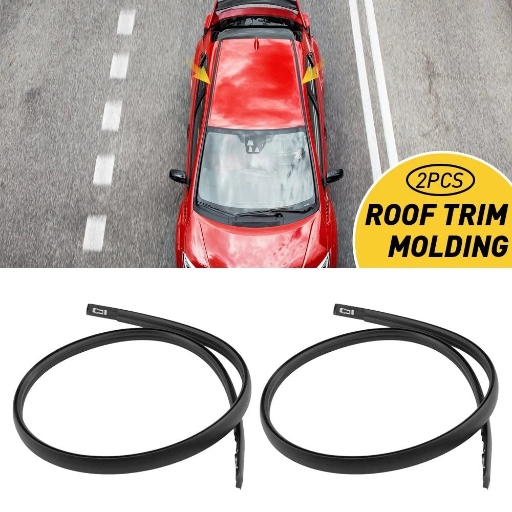 2X Black Roof Trim Molding Kit for Honda Civic Sedan (2012–2015)