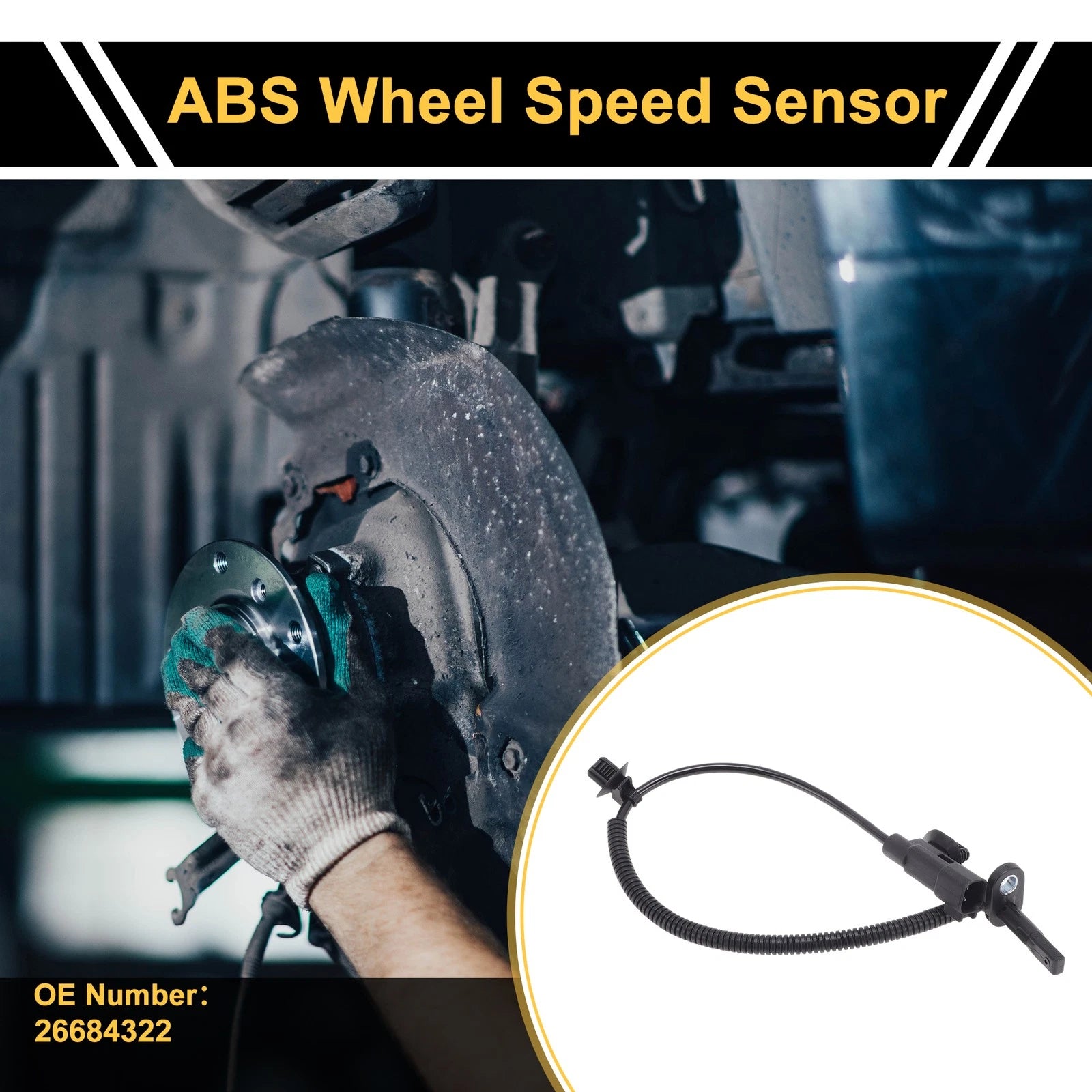 ABS Wheel Speed Sensor No. 26684322 for Buick GL6 (2018–2024) 1Pc Left Rear