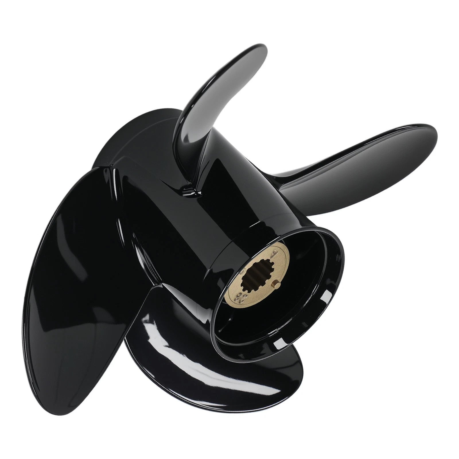 4-Blade 10.1x14 Outboard Marine Prop for Mercury 25-70HP (13 Spline, RHD)