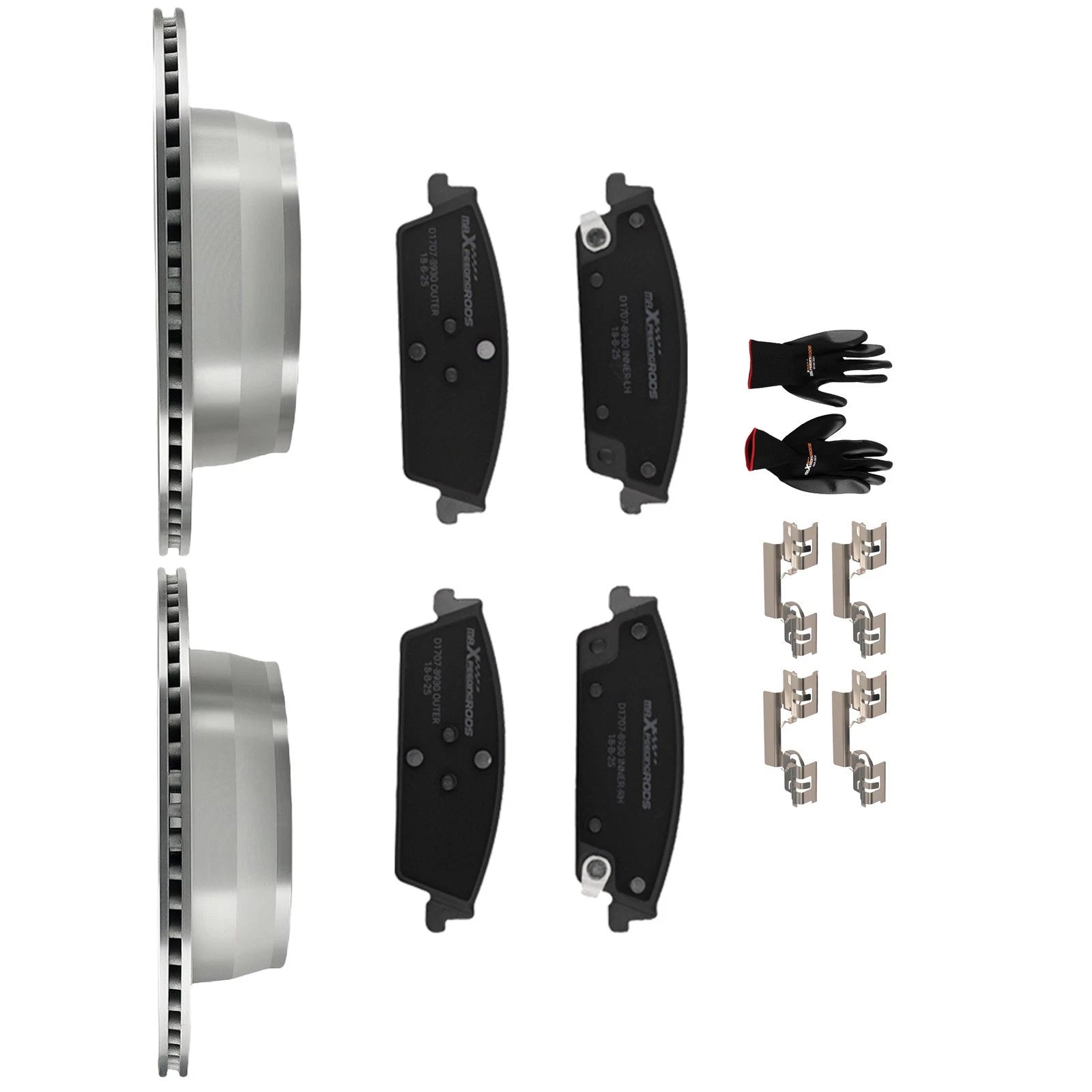 Rear Brake Rotors and Pads Kit for Chevrolet Silverado 1500 (2014–2019)