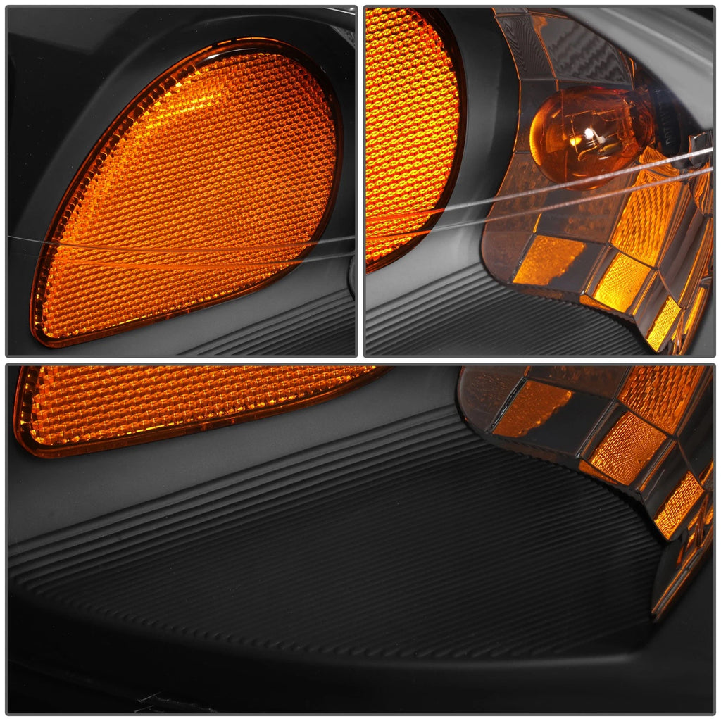 Pair of Black/Amber Side Turn Signal Lights for Chevy Impala (2000–2005)