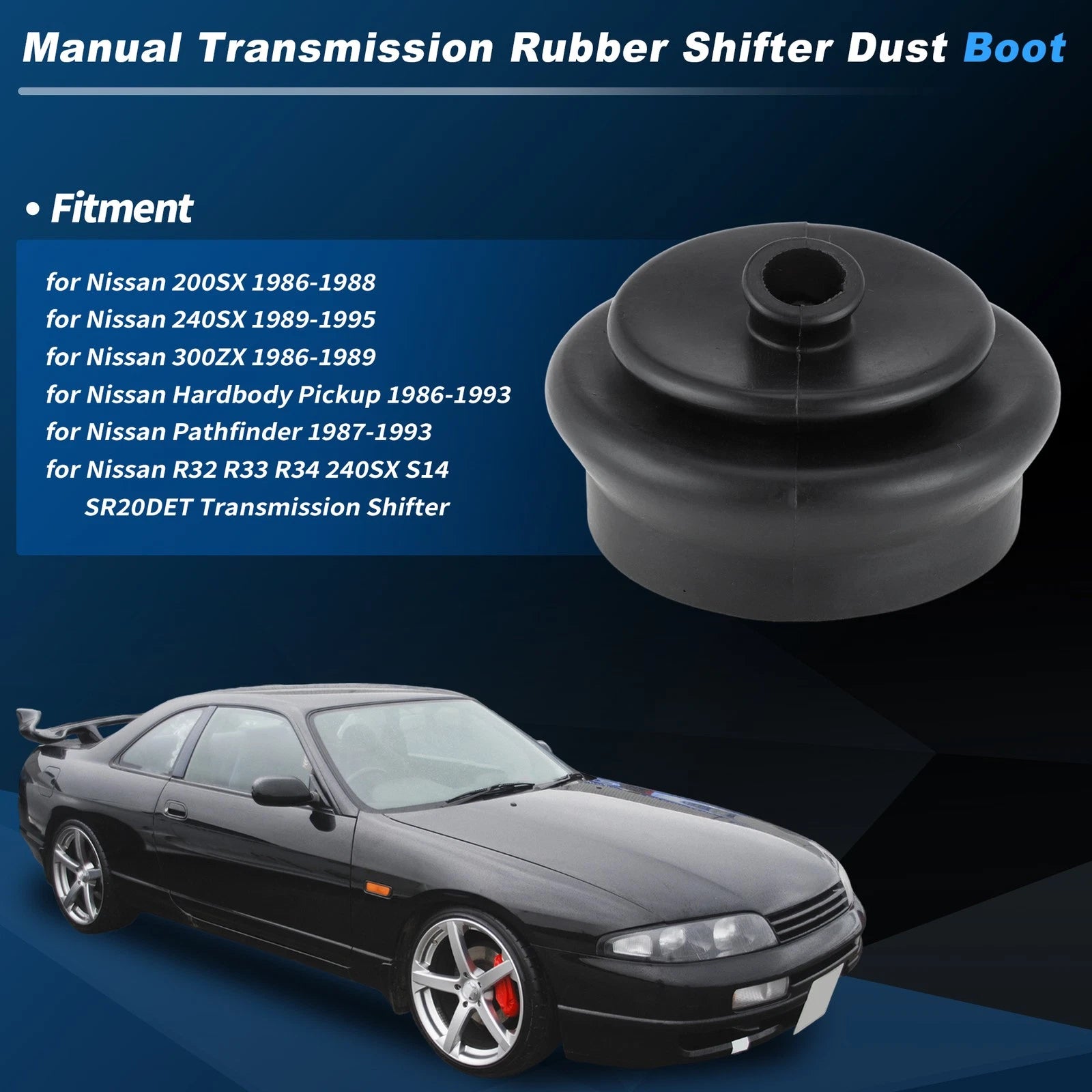 Manual Transmission Shifter Dust Boot for Nissan 200SX 240SX (1989–1998)
