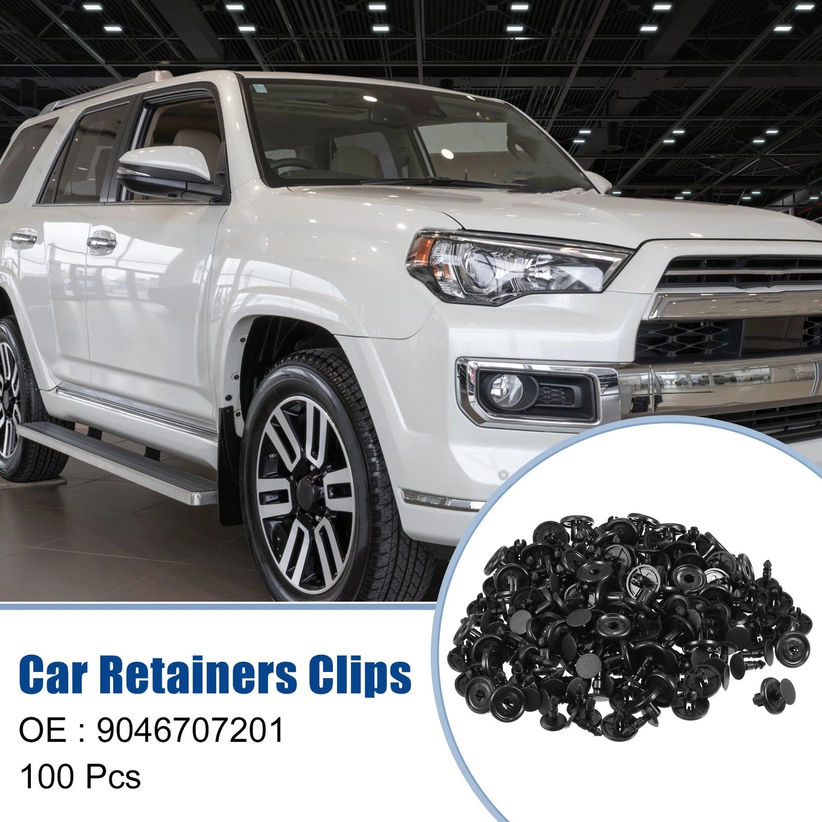 100 Pcs Front Fender Retainers Clips for Toyota (No. 9046707201)