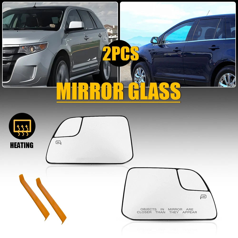 2X Heated Mirror Glass for Ford Edge MKX (2011–2014)