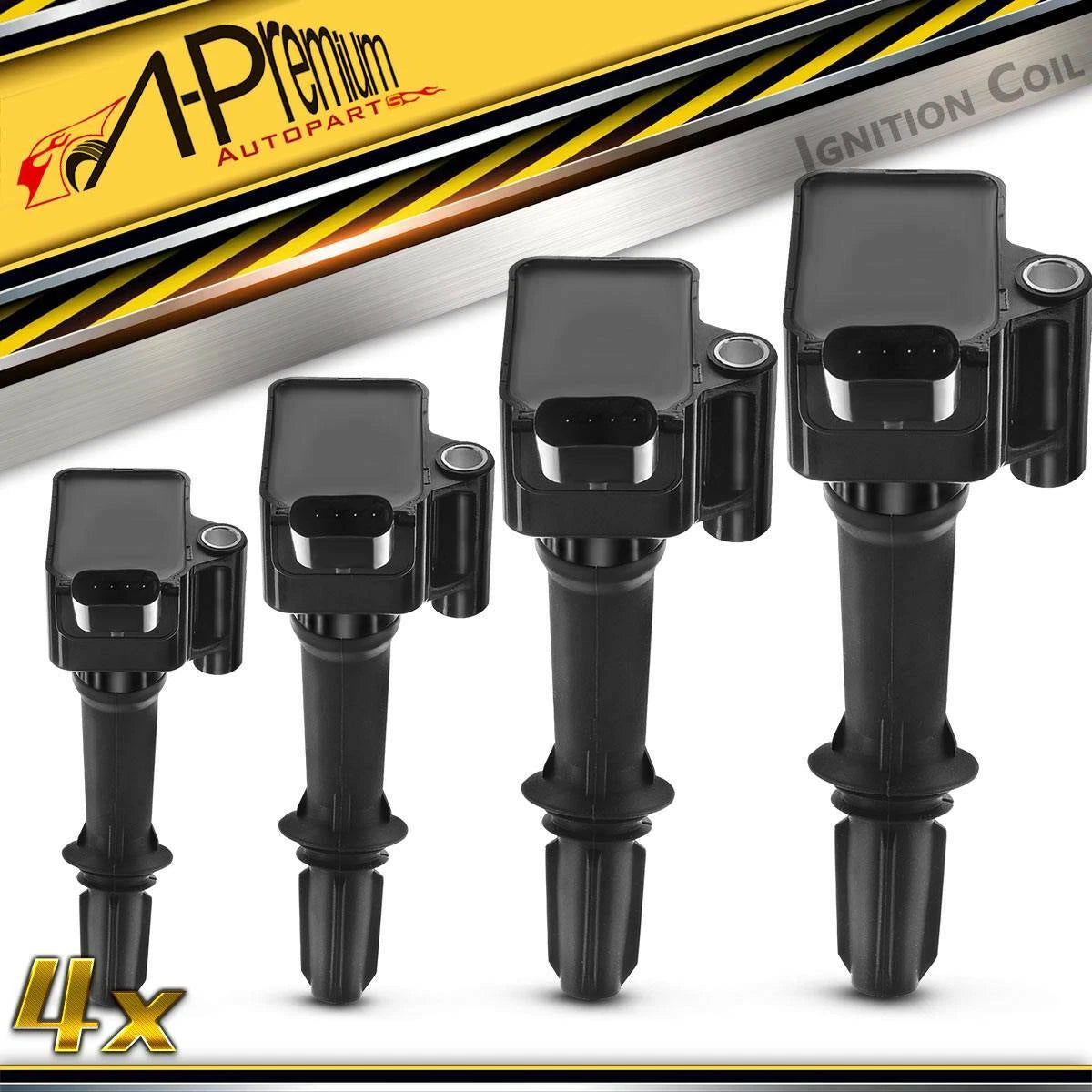 Set of 4 Ignition Coils for Chevy Equinox (2018–2024) Malibu (2016–2023) Cruze