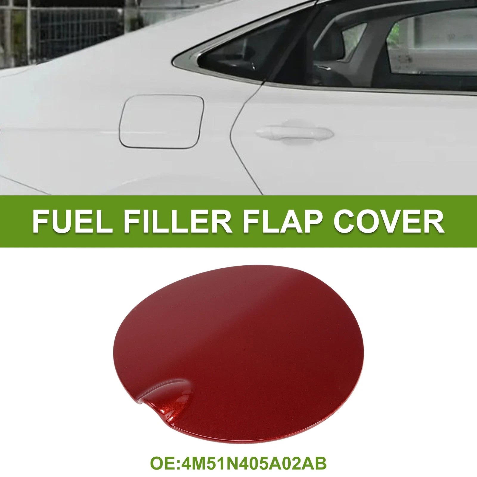 Fuel Tank Door Cap for Ford Focus (2007–2011) - Fuel Filler Flap Cover Red