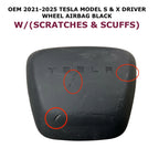 Driver Wheel Airbag for Tesla Model X (2021–2025) BLACK 1625769-00-E