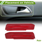 Interior Door Handle Bowl Cover Trim for Ford Mustang (2015–2024) Carbon Fiber Red