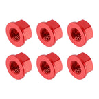 Rear Sprocket Nut Kit M10x1.25mm Red for Kawasaki ZX6R ZX10R (2004–2024)