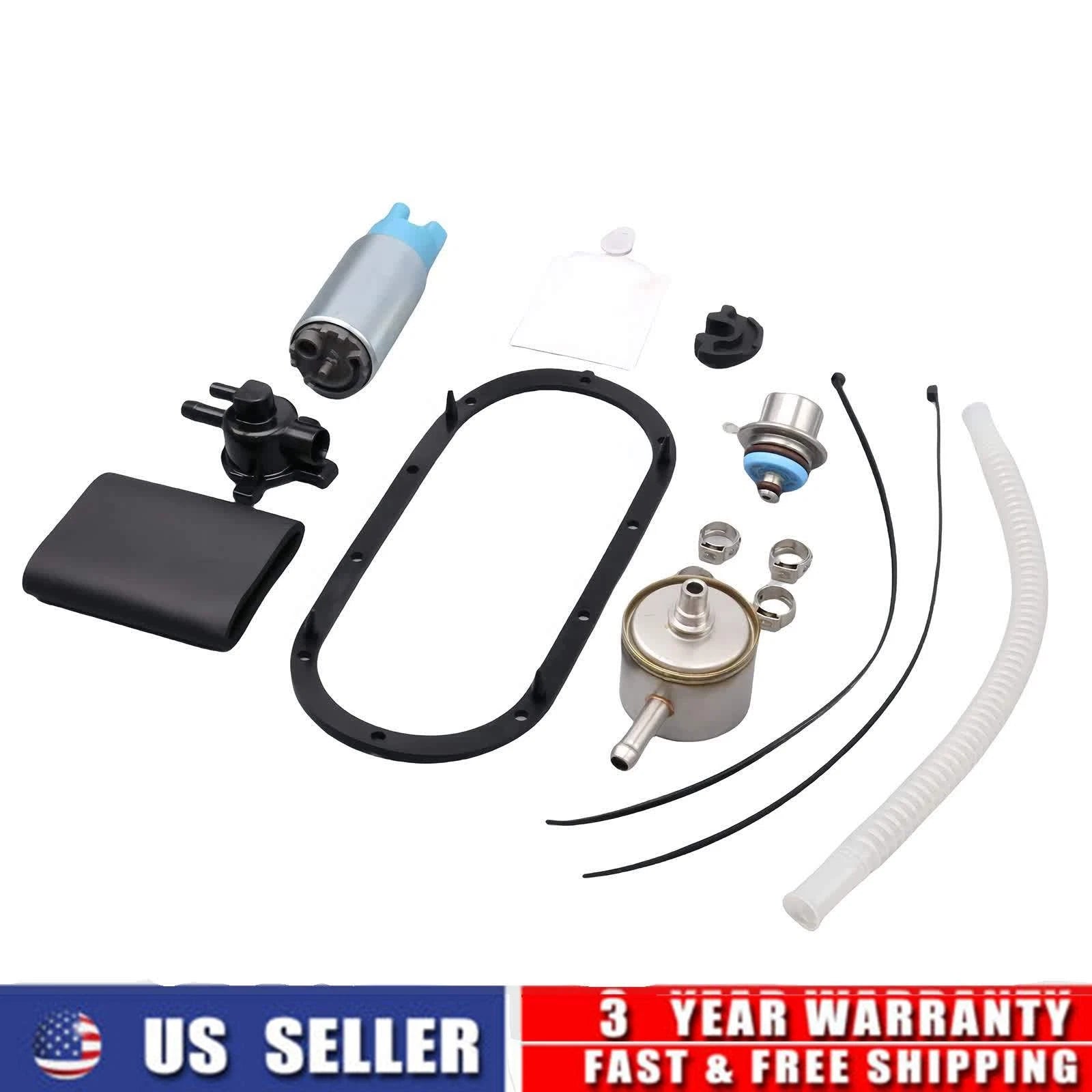 Fuel Pump and Regulator Housing with Seal and Fuel Filter for Harley Davidson Road King