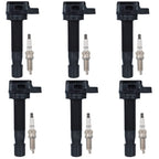 6X Ignition Coils + 6X Iridium Spark Plugs for Honda Pilot Acura TL MDX (2003–2015)