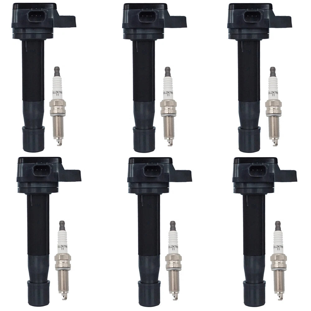6X Ignition Coils + 6X Iridium Spark Plugs for Honda Pilot Acura TL MDX (2003–2015)