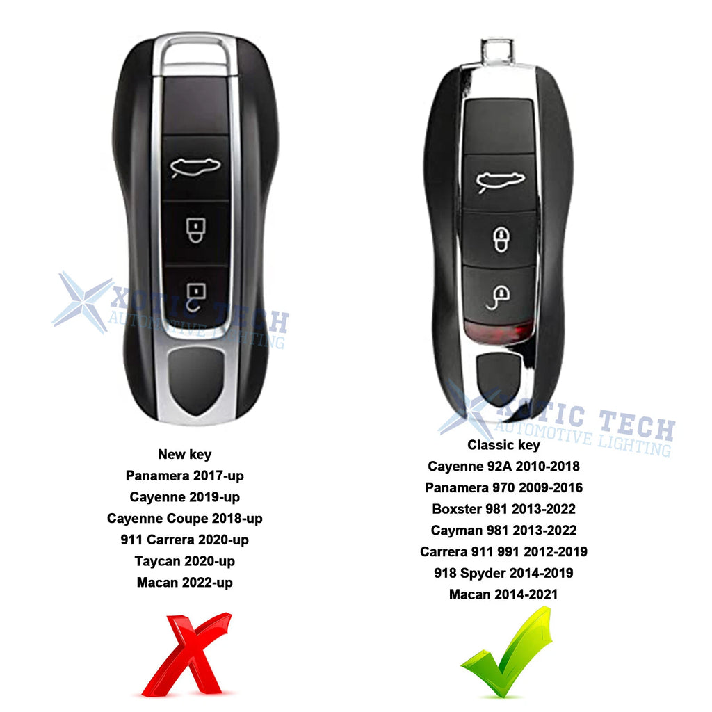 Remote Smart Key Shell Fob Cover for Porsche (2011-2018)