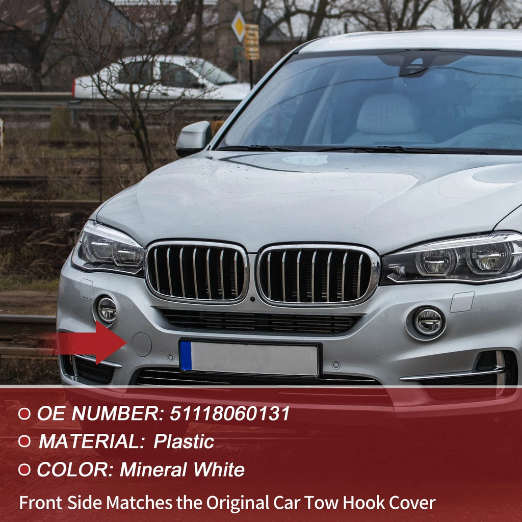Front Tow Hook Cover for BMW X5 F15 M (2014–2018) No. 51118060131 White