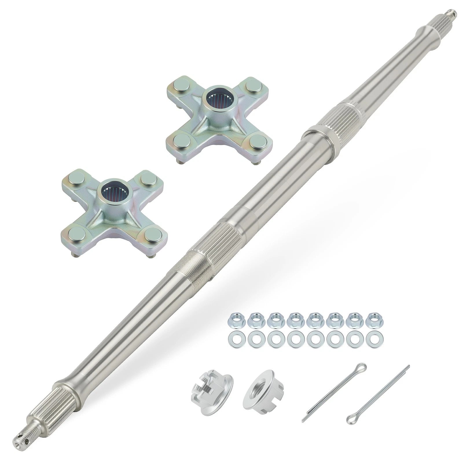 Rear Axle Shaft with Wheel Hubs & Nut Pin for Yamaha Blaster YFS200 (1988–2002)
