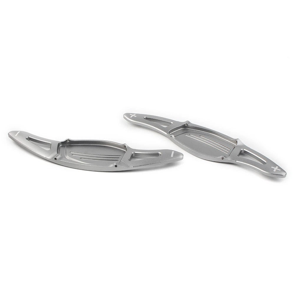 2X Steering Wheel Paddle Shifter Extension for Audi R8 RS3 RS4 RS5 TT RS (2007–2020) Grey