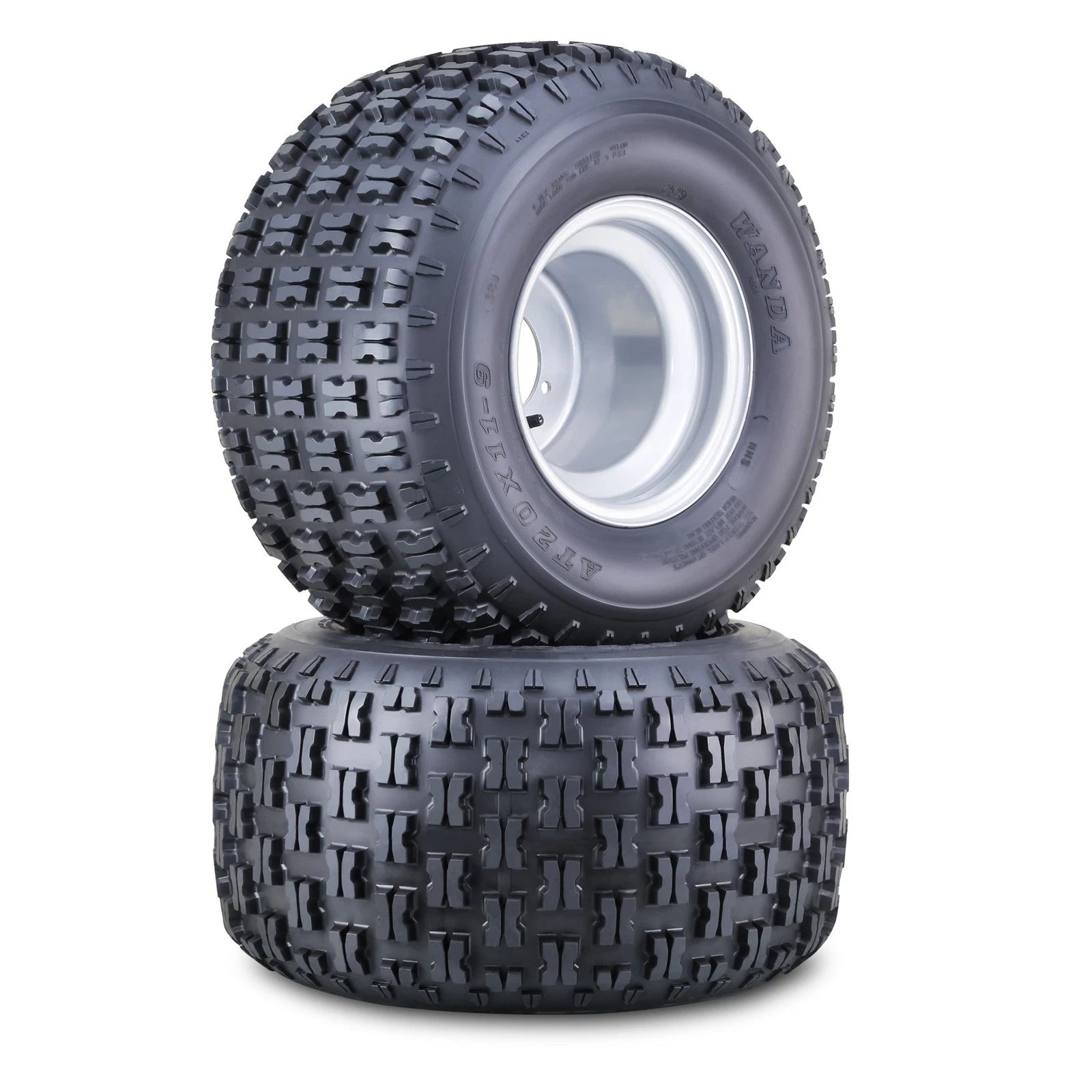 2 Wanda ATV Tires 20X11-9 4/110mm PCD 3+6 Offset for ATV