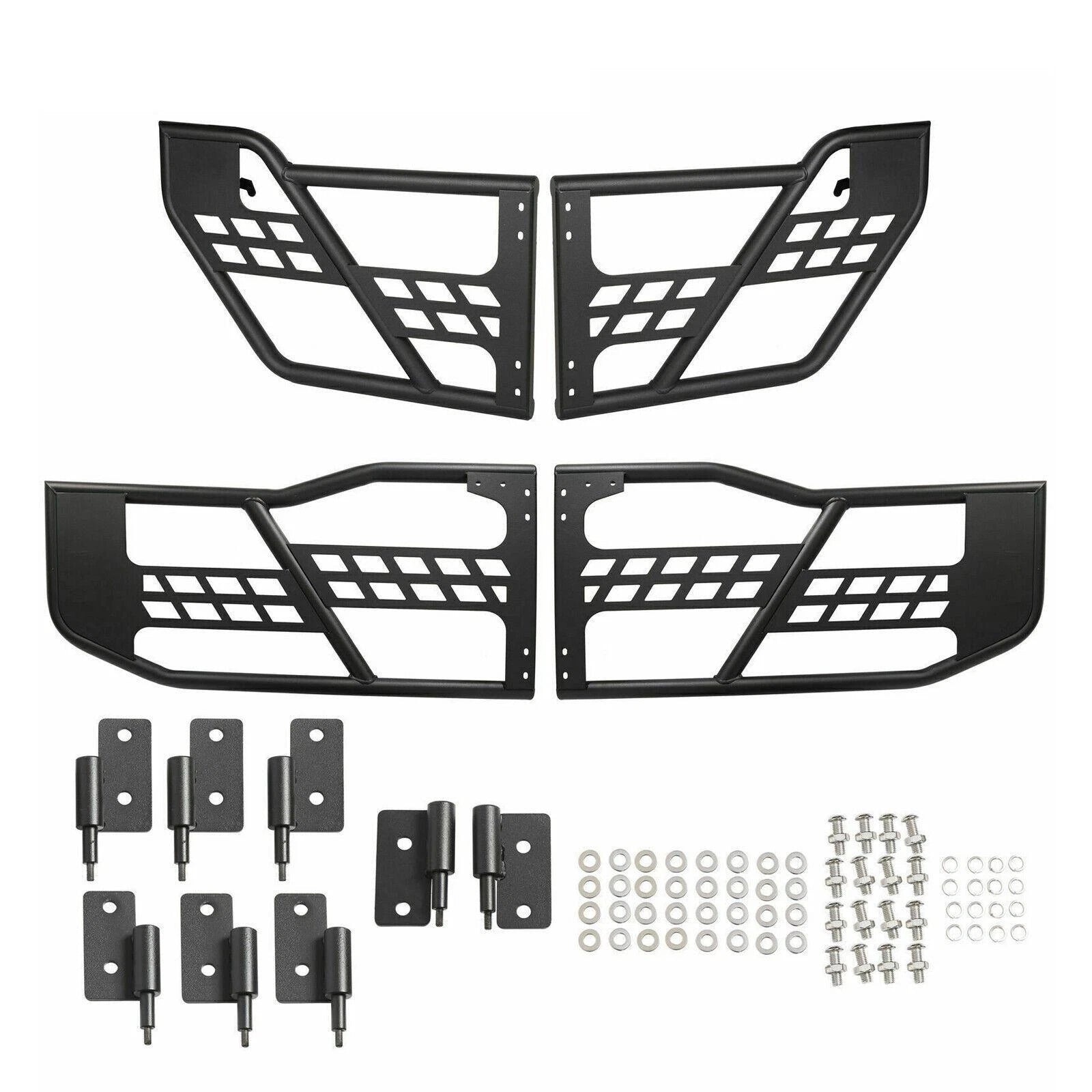 Set of 4 Textured Tube Safari Tubular Doors for Jeep Wrangler JK (2007–2018)