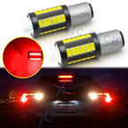 2Pcs Red 2357 1157 Projector Lens for LED Brake Tail Light Bulbs (2001–2009)
