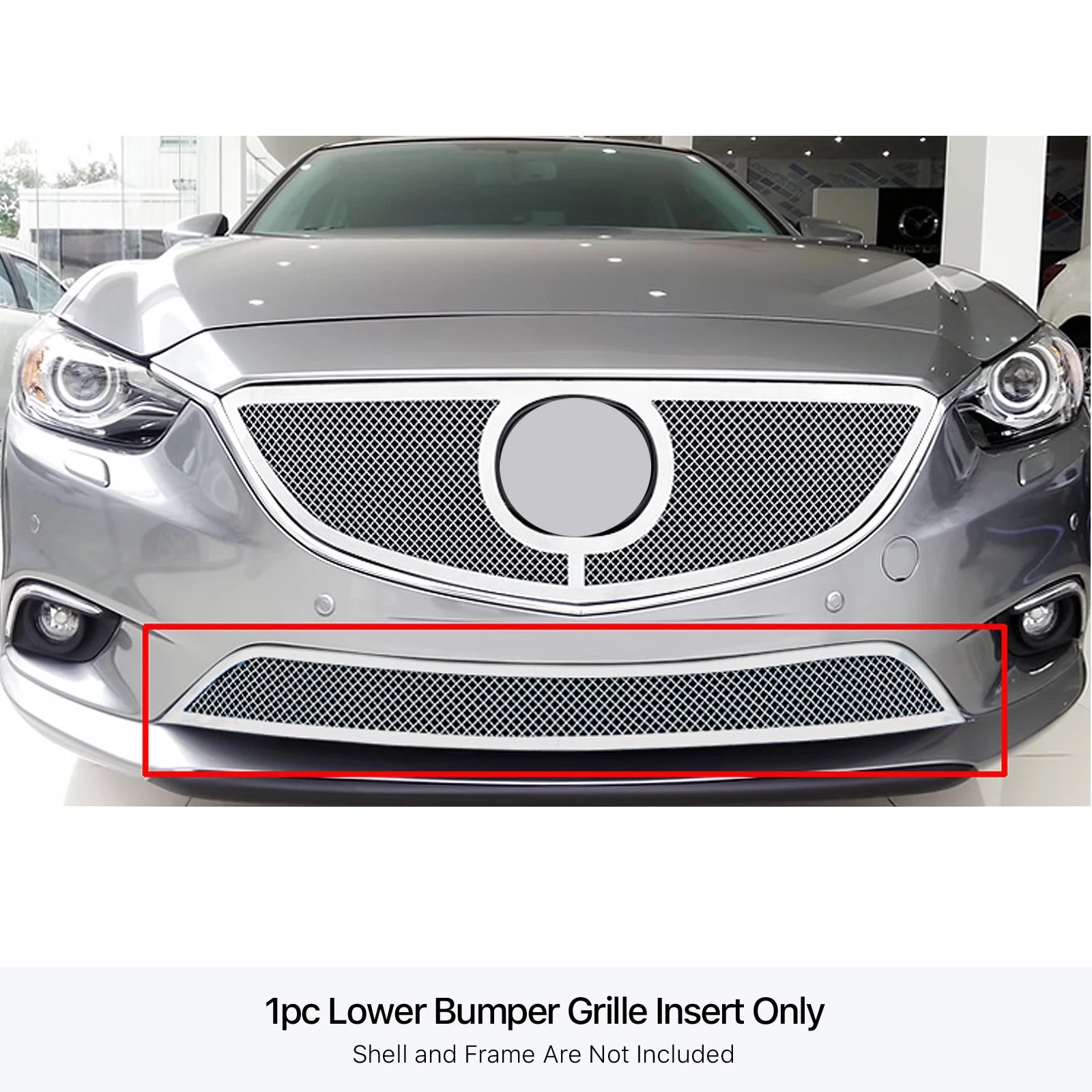 Stainless Chrome Mesh Grille Insert for Mazda 6 (2014-2016)