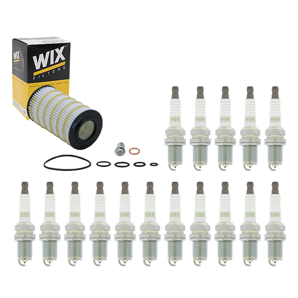 Wix Engine Oil Filter & NGK 16 Platinum Spark Plugs for W251 R500 W463 G500 (2002–2018)