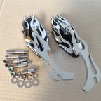 Chrome Flame Style Rearview Mirror for Cruiser Chopper (Any Year)