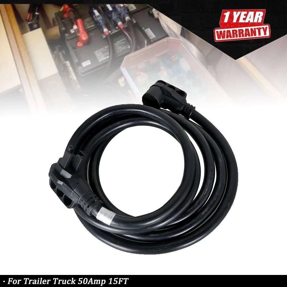 15FT 50 Amp RV Extension Power Cord for Trailer Camper (NEMA 14-50)