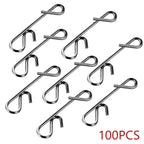 Fast Fishing Swivel-Snap Clips Set of 100 Stainless Steel Size S-XXL