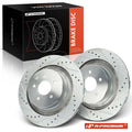 Rear Drilled Brake Rotors for Nissan 350Z 370Z Infiniti G37 Q60 (2003–2020)