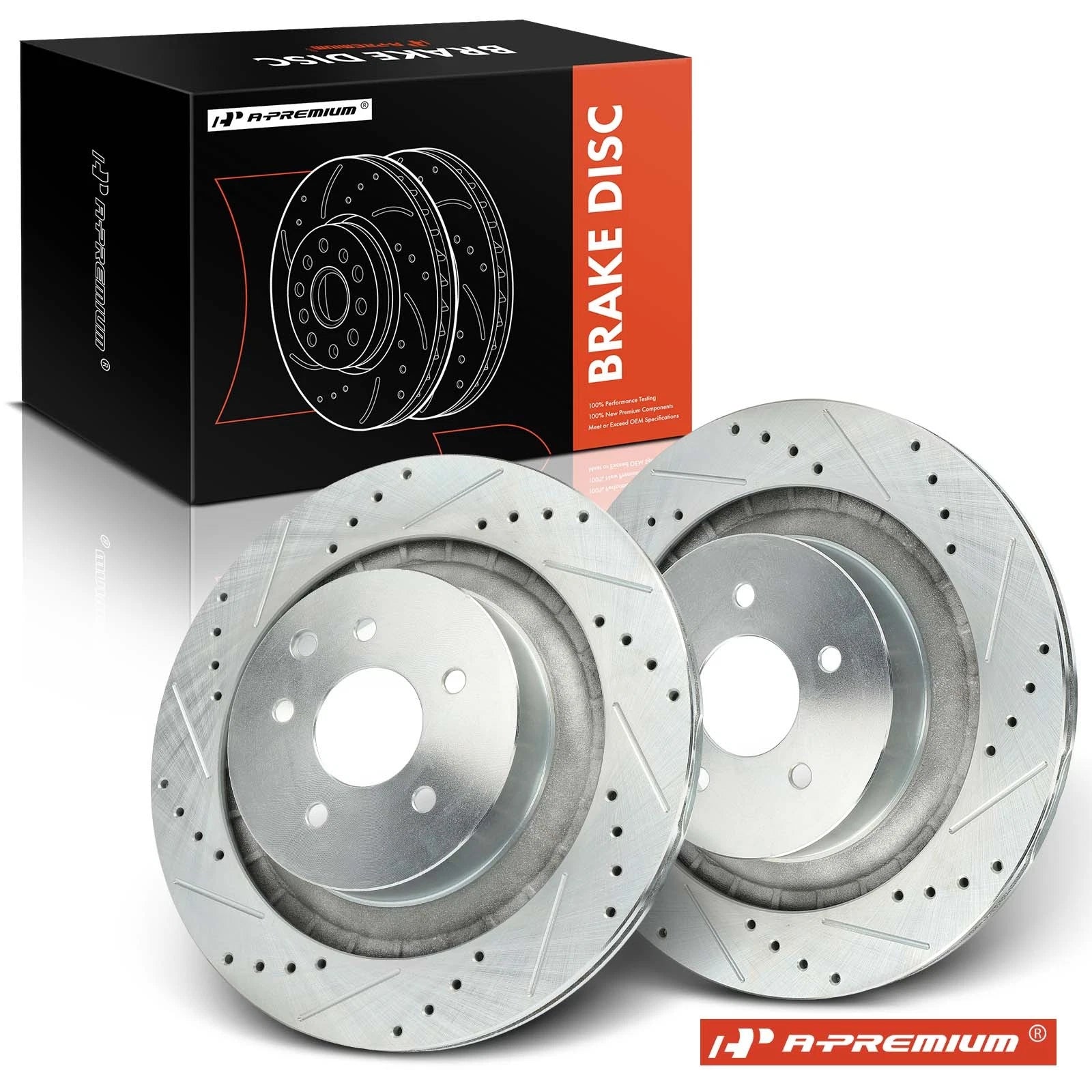 Rear Drilled Brake Rotors for Nissan 350Z 370Z Infiniti G37 Q60 (2003–2020)