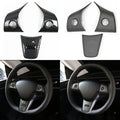 Carbon Fiber Interior Steering Wheel Trim for Tesla Model 3 (2017–2024)