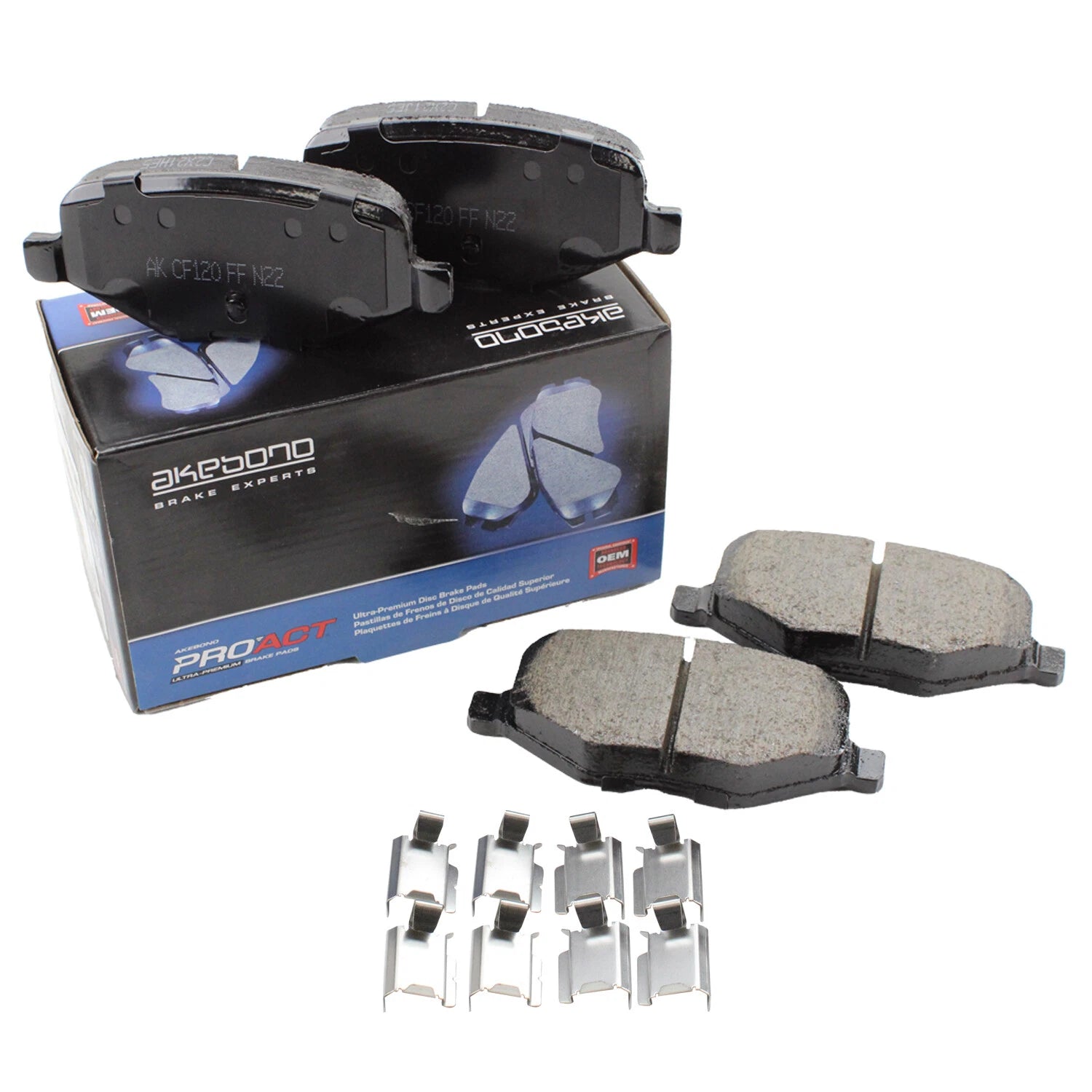 Akebono ProAct Rear Disc Brake Pads for Ford Edge Flex Explorer Lincoln MKT MKX (2007–2020)