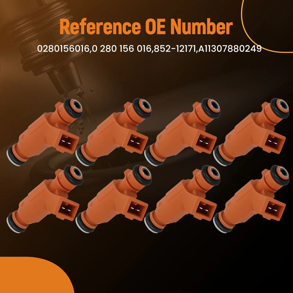 Set of 8 Fuel Injectors for Mercedes Benz CL500 CLK500 E500 G500 ML500 (2000–2006)